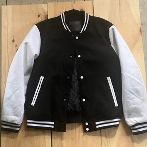 Active USA Black and White Bomber Jacket